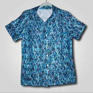 VINTAGE 🕺 shortsleeved 2-pocket button down top